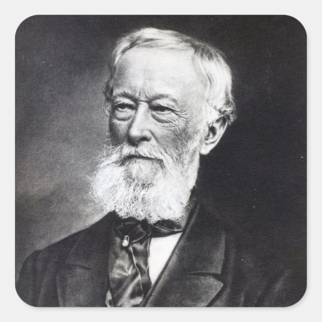 Alfred Krupp Quadratischer Aufkleber (Vorderseite)