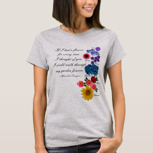 Alfred-Lord Tennyson Garden Quote Romantic mit T-Shirt