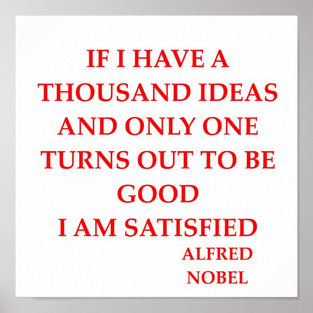 Alfred Nobel Poster (Vorne)
