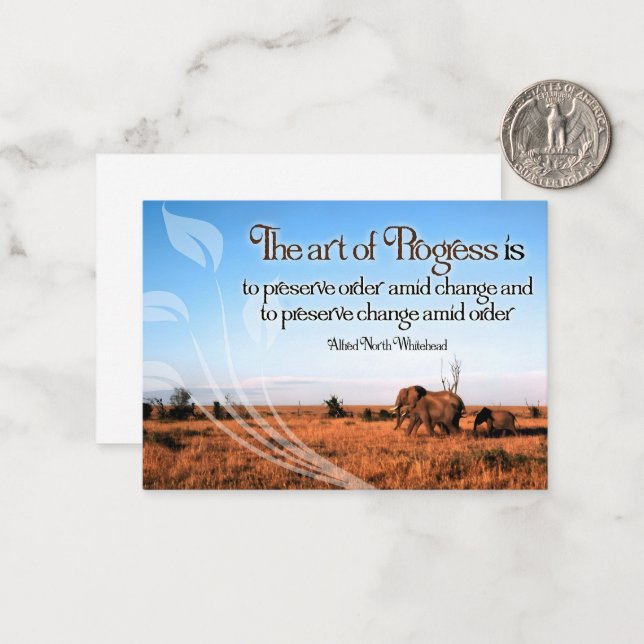 Alfred North Whitehead Inspiration Mitteilungskarte (Vorderseite/Rückseite Beispiel)