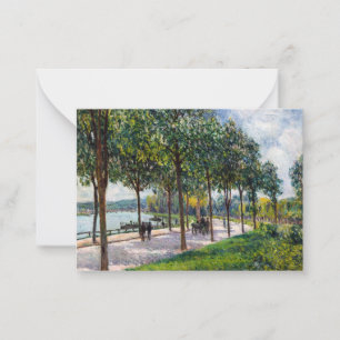 Alfred Sisley - Allee der Kastanienbäume Mitteilungskarte
