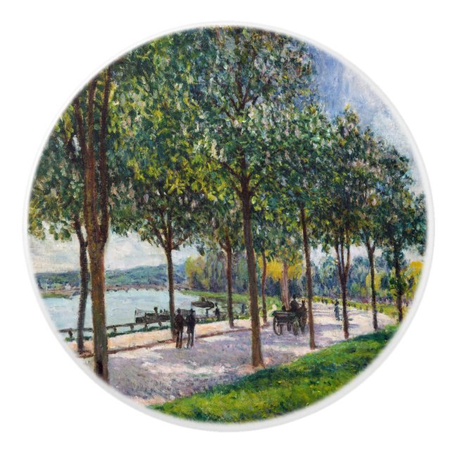 Alfred Sisley - Allee of Kastanienbäume Keramikknauf (Vorderseite)