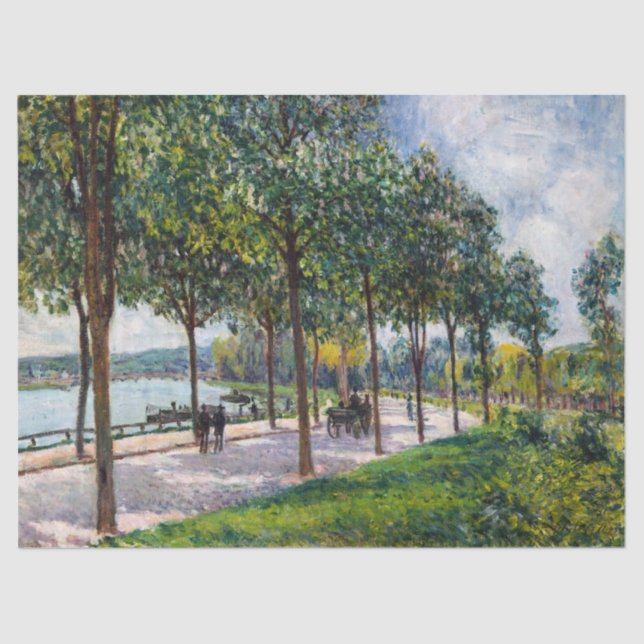 Alfred Sisley - Allee of Kastanienbäume Seidenpapier (Vorderseite)