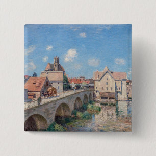 Alfred Sisley artwork - Le Pont de Moret Button