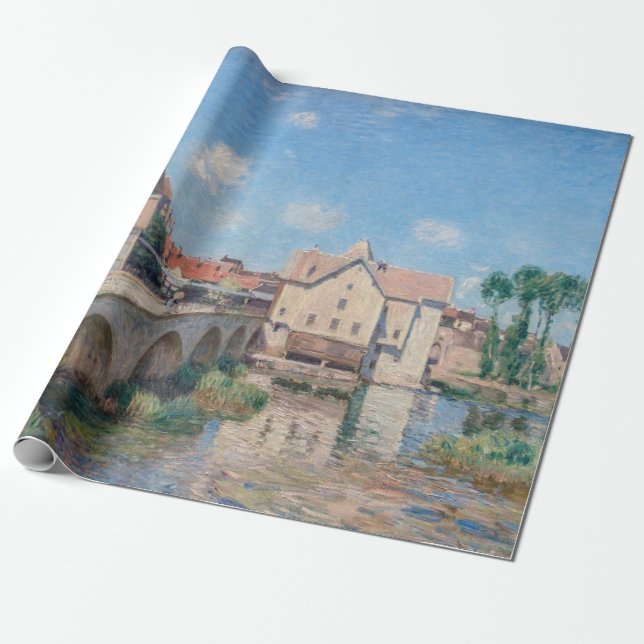 Alfred Sisley artwork - Le Pont de Moret Geschenkpapier (Ungerollt)