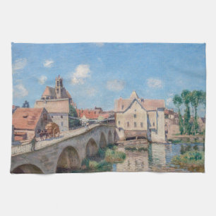 Alfred Sisley artwork - Le Pont de Moret Geschirrtuch