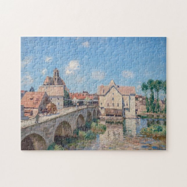 Alfred Sisley artwork - Le Pont de Moret Puzzle (Horizontal)