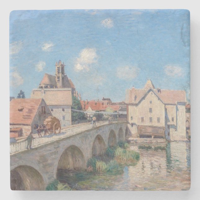 Alfred Sisley artwork - Le Pont de Moret Steinuntersetzer (Vorderseite)