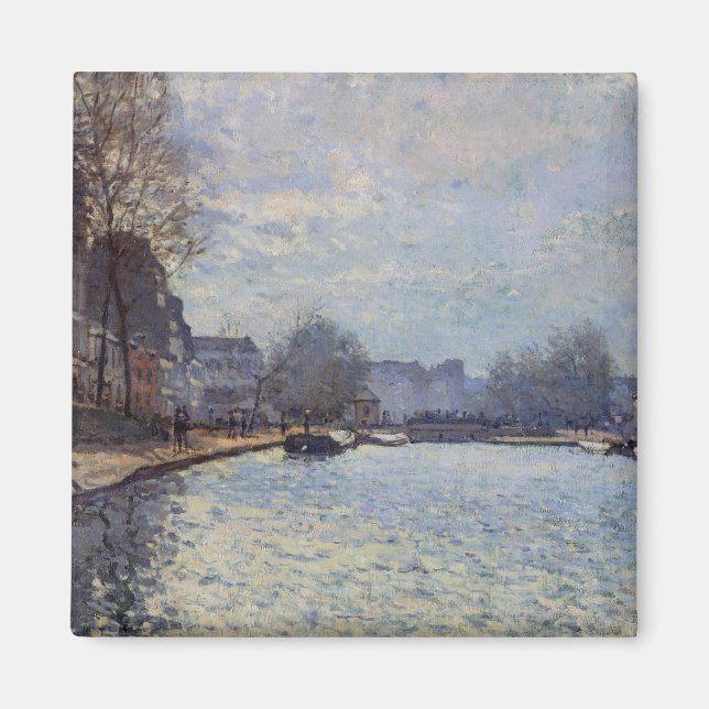Alfred Sisley | Aussicht auf den Canal St-Martin,  Magnet (Vorne)