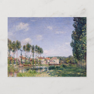 Alfred Sisley   Banken der Vermietung in Moret Postkarte