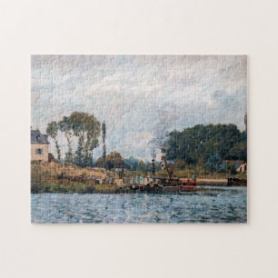 Alfred Sisley - Boote an der Schleuse Bougival Puzzle