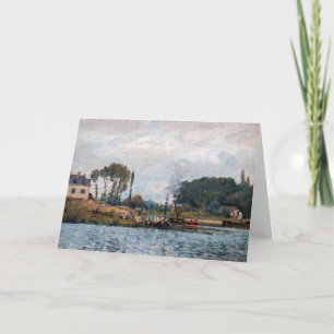 Alfred Sisley - Boote an der Schleuse in Bougival Karte