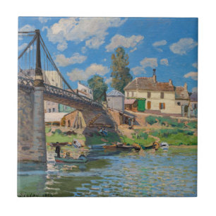 Alfred Sisley - Brücke bei Villeneuve-la-Garenne Fliese