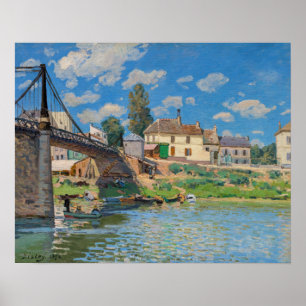 Alfred Sisley - Brücke bei Villeneuve-la-Garenne Poster