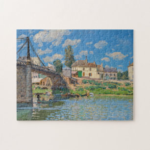 Alfred Sisley - Brücke bei Villeneuve-la-Garenne Puzzle