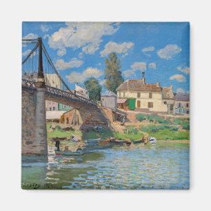 Alfred Sisley - Brücke in Villeneuve-la-Garenne Magnet