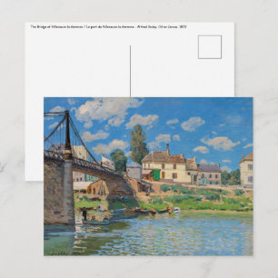Alfred Sisley - Brücke in Villeneuve-la-Garenne Postkarte