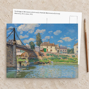 Alfred Sisley - Brücke in Villeneuve-la-Garenne Postkarte