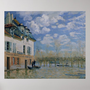 Alfred Sisley das Boot in der Flut, Poster