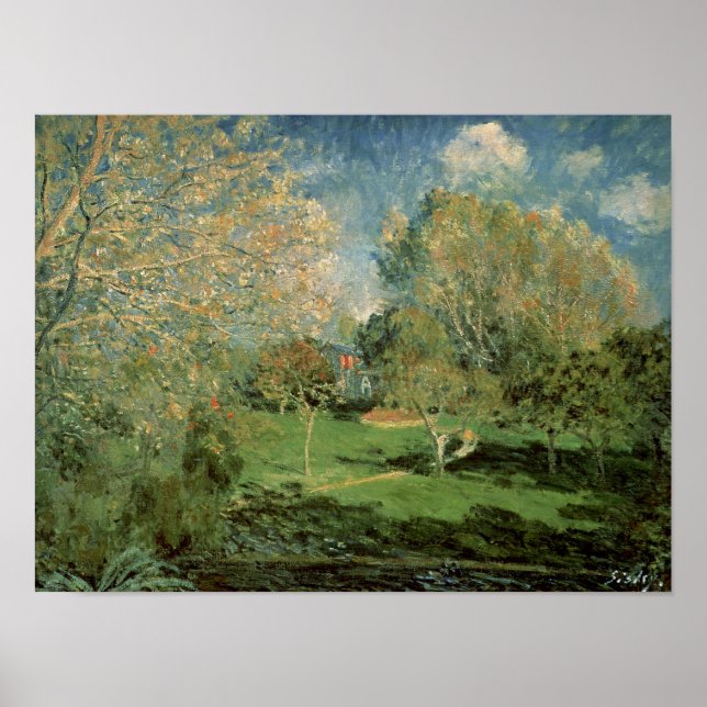 Alfred Sisley | Der Garten der Familie Hoschede Poster (Vorne)