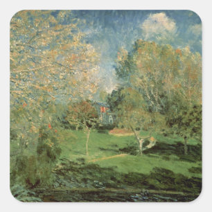 Alfred Sisley   Der Garten der Familie Hoschede Quadratischer Aufkleber