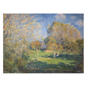 Alfred Sisley - Der Garten von Hoschede, Montgeron Tischdecke
