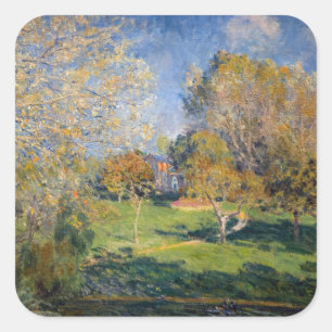 Alfred Sisley - Der Hoschede-Garten, Montgeron Quadratischer Aufkleber