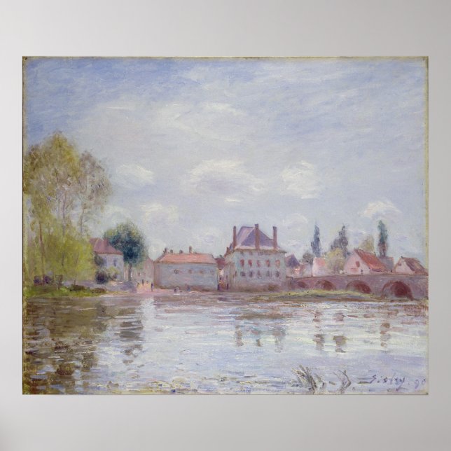 Alfred Sisley | Die Brücke bei Moret-sur-Loing Poster (Vorne)