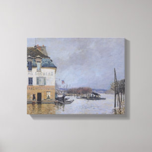 Alfred Sisley   die Flut an Hafen-Mergeligem Leinwanddruck