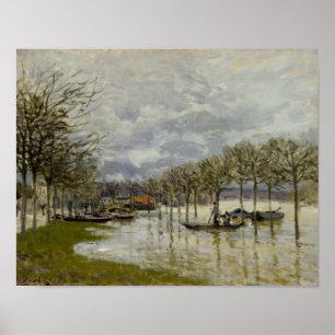 Alfred Sisley - Die Flut auf der Straße Poster