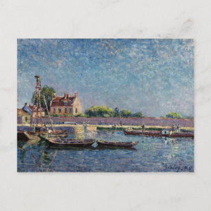 Alfred Sisley Die Schleuse von Saint-Mammès Postkarte