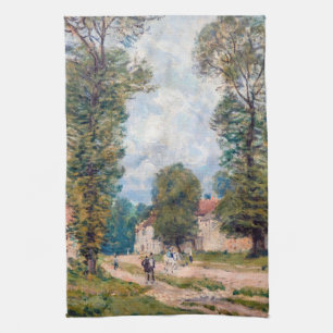 Alfred Sisley - Die Straße nach Versailles Geschirrtuch