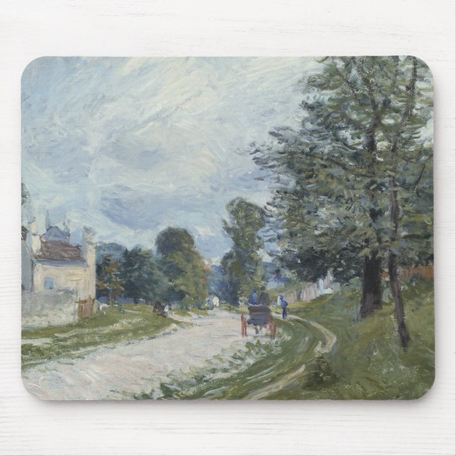 Alfred Sisley - Eine Wende in der Straße Mousepad (Vorne)