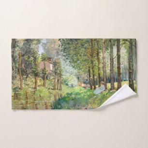 Alfred Sisley - Erholung entlang der Straße Badhandtuch Set
