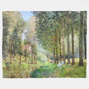 Alfred Sisley - Erholung entlang der Straße Fleecedecke