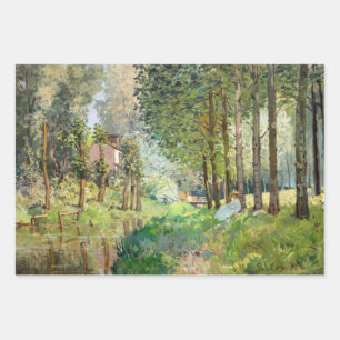 Alfred Sisley - Erholung entlang der Straße Geschenkpapier Set