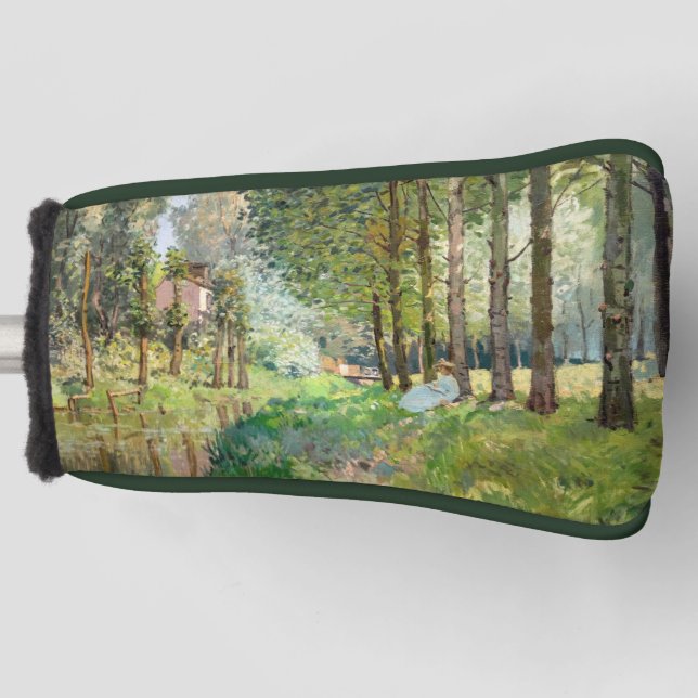 Alfred Sisley - Erholung entlang der Straße Golf Headcover (Vorderseite)