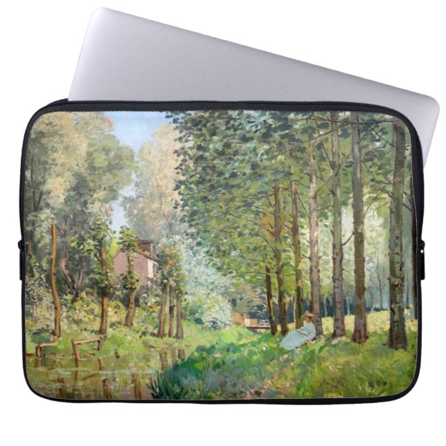Alfred Sisley - Erholung entlang der Straße Laptopschutzhülle (Vorderseite)