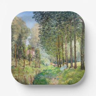 Alfred Sisley - Erholung entlang der Straße Pappteller