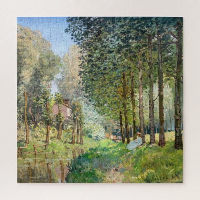 Alfred Sisley - Erholung entlang der Straße Puzzle (Vertikal)