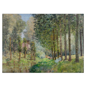 Alfred Sisley - Erholung entlang der Straße Schneidebrett