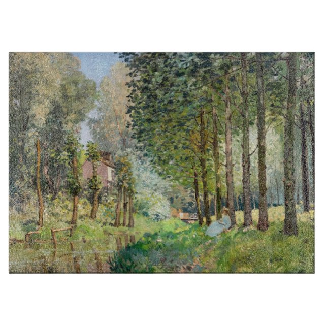 Alfred Sisley - Erholung entlang der Straße Schneidebrett (Vorderseite)