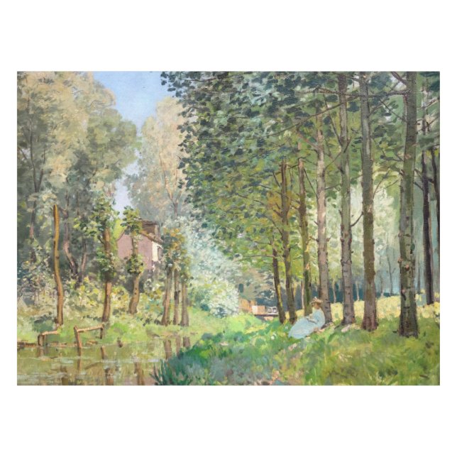 Alfred Sisley - Erholung entlang der Straße Tischdecke (Vorderseite (Horizontal))