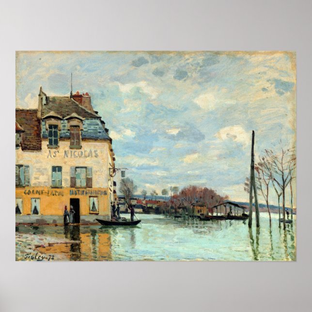 Alfred Sisley Flood in Port-Marly Poster (Vorne)