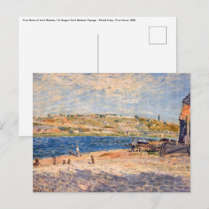 Alfred Sisley - Flussufer bei Saint-Mammes Postkarte