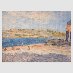 Alfred Sisley - Flussufer bei Saint-Mammes Seidenpapier