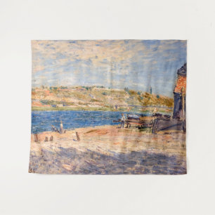 Alfred Sisley - Flussufer bei Saint-Mammes Wandteppich