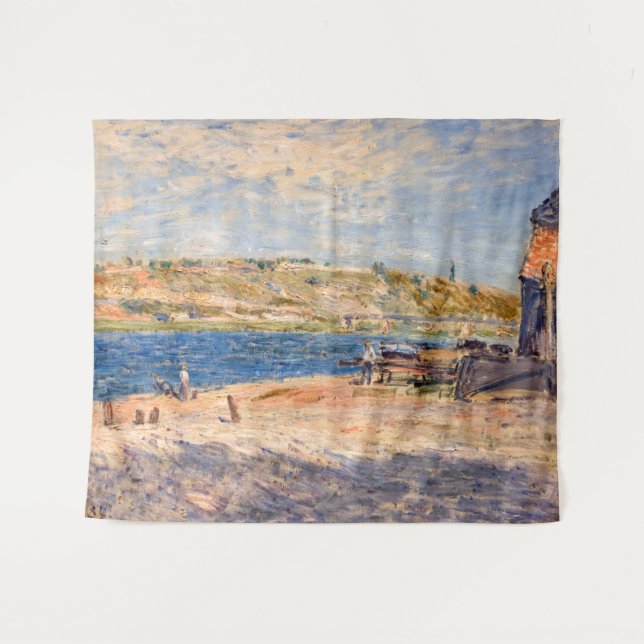 Alfred Sisley - Flussufer bei Saint-Mammes Wandteppich (Vorderseite (Horizontal))