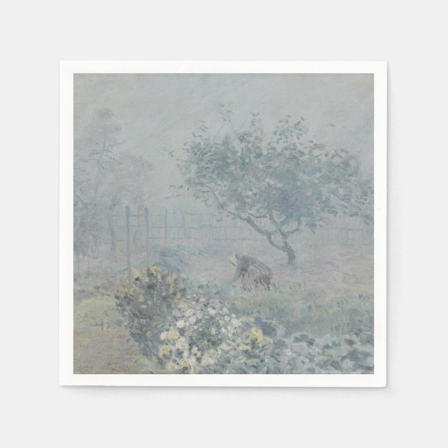 Alfred Sisley - Fog, Voisins Serviette (Vorderseite)
