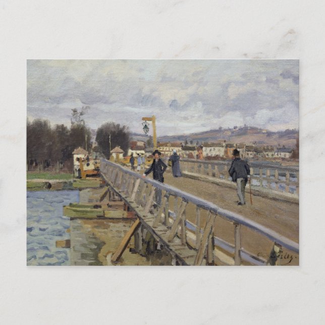 Alfred Sisley | Footbridge in Argenteuil Postkarte (Vorderseite)